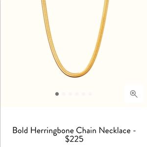Mejuri bold herringbone chain 18”